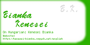 bianka kenesei business card